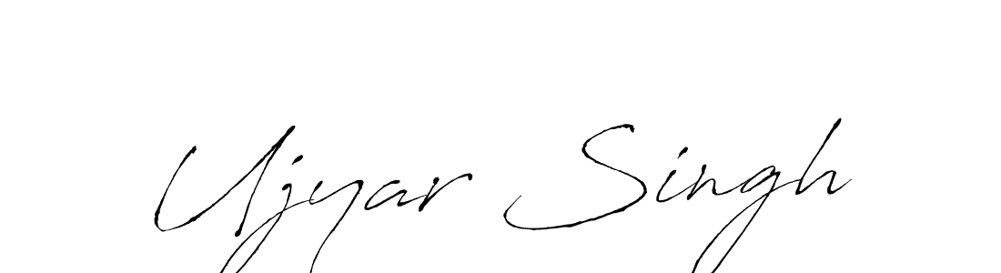 Make a beautiful signature design for name Ujyar Singh. With this signature (Antro_Vectra) style, you can create a handwritten signature for free. Ujyar Singh signature style 6 images and pictures png