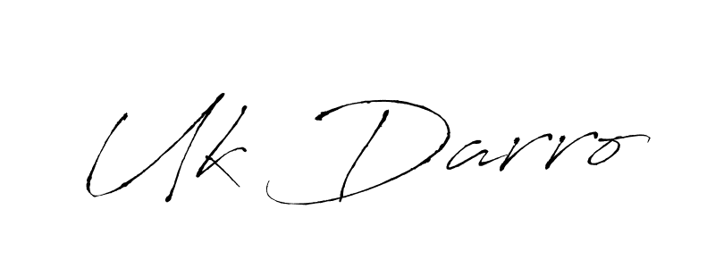 How to make Uk Darro signature? Antro_Vectra is a professional autograph style. Create handwritten signature for Uk Darro name. Uk Darro signature style 6 images and pictures png
