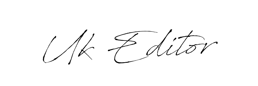Uk Editor stylish signature style. Best Handwritten Sign (Antro_Vectra) for my name. Handwritten Signature Collection Ideas for my name Uk Editor. Uk Editor signature style 6 images and pictures png