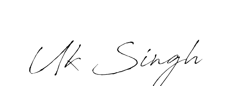 Use a signature maker to create a handwritten signature online. With this signature software, you can design (Antro_Vectra) your own signature for name Uk Singh. Uk Singh signature style 6 images and pictures png