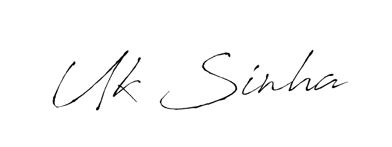 Also You can easily find your signature by using the search form. We will create Uk Sinha name handwritten signature images for you free of cost using Antro_Vectra sign style. Uk Sinha signature style 6 images and pictures png