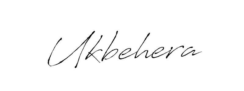 How to make Ukbehera name signature. Use Antro_Vectra style for creating short signs online. This is the latest handwritten sign. Ukbehera signature style 6 images and pictures png