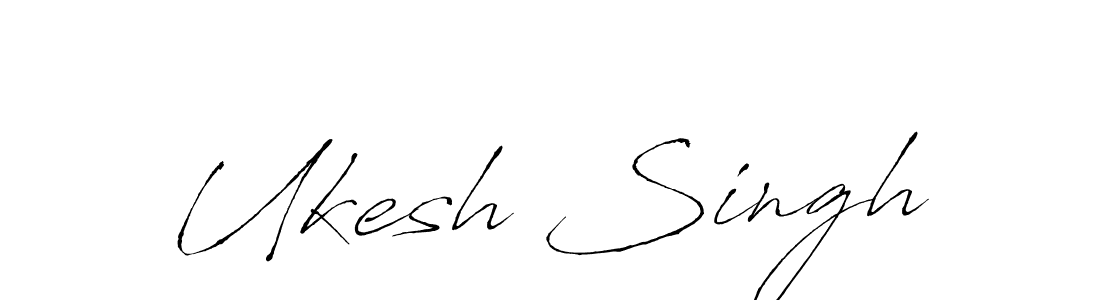 Design your own signature with our free online signature maker. With this signature software, you can create a handwritten (Antro_Vectra) signature for name Ukesh Singh. Ukesh Singh signature style 6 images and pictures png