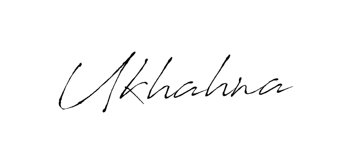 Make a beautiful signature design for name Ukhahna. With this signature (Antro_Vectra) style, you can create a handwritten signature for free. Ukhahna signature style 6 images and pictures png