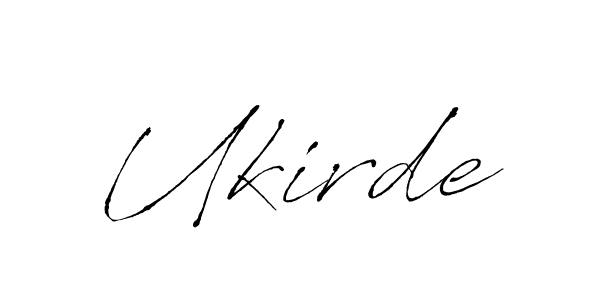 You should practise on your own different ways (Antro_Vectra) to write your name (Ukirde) in signature. don't let someone else do it for you. Ukirde signature style 6 images and pictures png