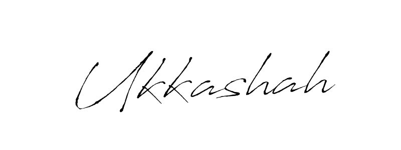 Design your own signature with our free online signature maker. With this signature software, you can create a handwritten (Antro_Vectra) signature for name Ukkashah. Ukkashah signature style 6 images and pictures png