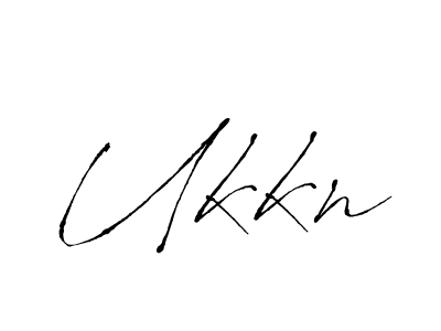 How to make Ukkn name signature. Use Antro_Vectra style for creating short signs online. This is the latest handwritten sign. Ukkn signature style 6 images and pictures png