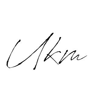 Design your own signature with our free online signature maker. With this signature software, you can create a handwritten (Antro_Vectra) signature for name Ukm. Ukm signature style 6 images and pictures png