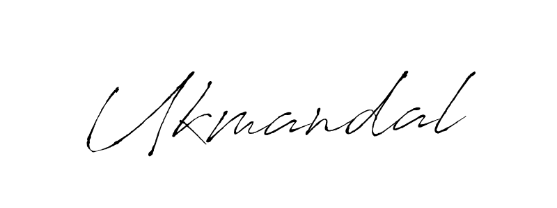 Create a beautiful signature design for name Ukmandal. With this signature (Antro_Vectra) fonts, you can make a handwritten signature for free. Ukmandal signature style 6 images and pictures png