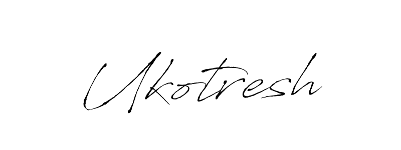 You should practise on your own different ways (Antro_Vectra) to write your name (Ukotresh) in signature. don't let someone else do it for you. Ukotresh signature style 6 images and pictures png