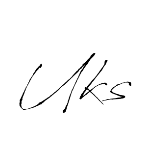 How to make Uks signature? Antro_Vectra is a professional autograph style. Create handwritten signature for Uks name. Uks signature style 6 images and pictures png