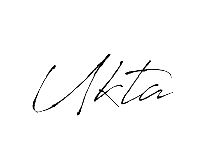 Ukta stylish signature style. Best Handwritten Sign (Antro_Vectra) for my name. Handwritten Signature Collection Ideas for my name Ukta. Ukta signature style 6 images and pictures png