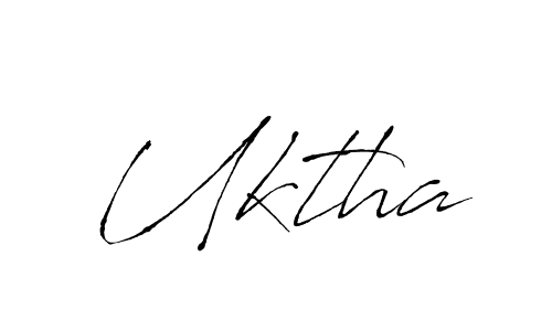 How to make Uktha signature? Antro_Vectra is a professional autograph style. Create handwritten signature for Uktha name. Uktha signature style 6 images and pictures png