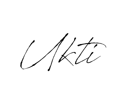 Design your own signature with our free online signature maker. With this signature software, you can create a handwritten (Antro_Vectra) signature for name Ukti. Ukti signature style 6 images and pictures png