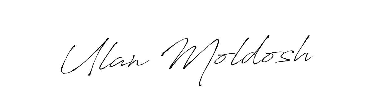 Create a beautiful signature design for name Ulan Moldosh. With this signature (Antro_Vectra) fonts, you can make a handwritten signature for free. Ulan Moldosh signature style 6 images and pictures png