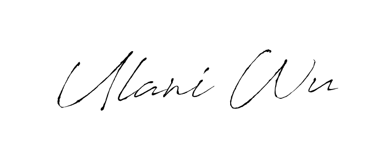 This is the best signature style for the Ulani Wu name. Also you like these signature font (Antro_Vectra). Mix name signature. Ulani Wu signature style 6 images and pictures png