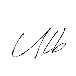 Use a signature maker to create a handwritten signature online. With this signature software, you can design (Antro_Vectra) your own signature for name Ulb. Ulb signature style 6 images and pictures png