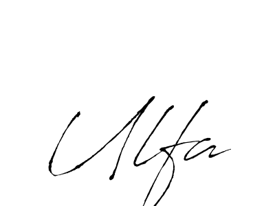 Also You can easily find your signature by using the search form. We will create Ulfa name handwritten signature images for you free of cost using Antro_Vectra sign style. Ulfa signature style 6 images and pictures png