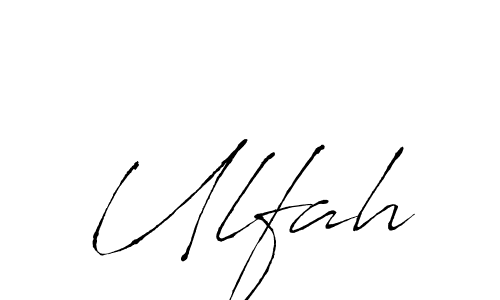 How to make Ulfah name signature. Use Antro_Vectra style for creating short signs online. This is the latest handwritten sign. Ulfah signature style 6 images and pictures png