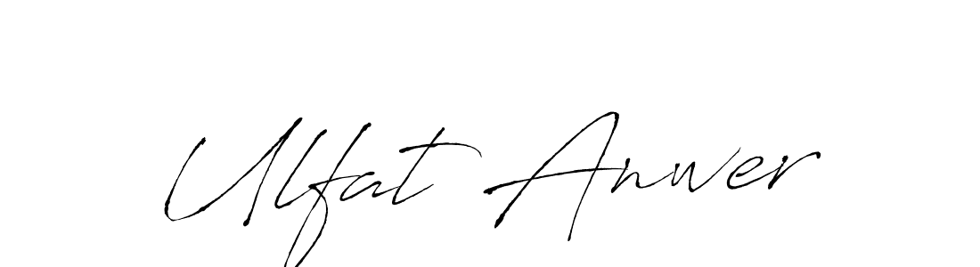 How to make Ulfat Anwer signature? Antro_Vectra is a professional autograph style. Create handwritten signature for Ulfat Anwer name. Ulfat Anwer signature style 6 images and pictures png