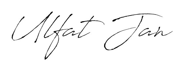 Elevate your brand with a stunning Ulfat Jan eSignature. The Antro_Vectra style provides a balanced, flowing aesthetic for everyday signing. Ulfat Jan signature style 6 images and pictures png
