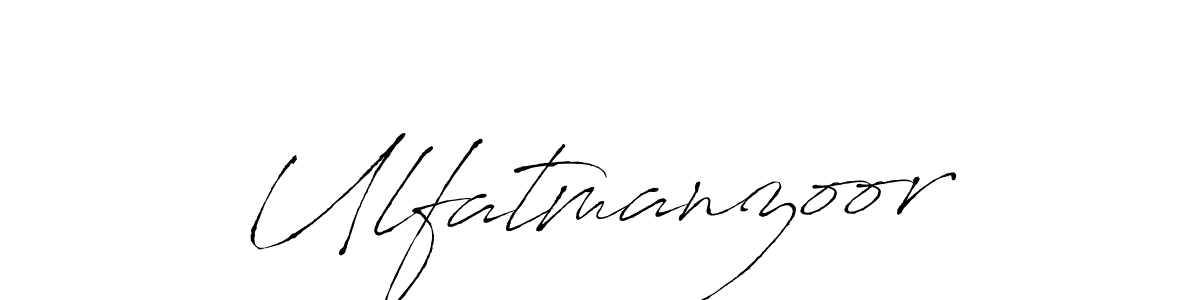 Create a beautiful signature design for name Ulfatmanzoor. With this signature (Antro_Vectra) fonts, you can make a handwritten signature for free. Ulfatmanzoor signature style 6 images and pictures png