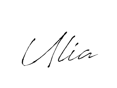 You should practise on your own different ways (Antro_Vectra) to write your name (Ulia) in signature. don't let someone else do it for you. Ulia signature style 6 images and pictures png