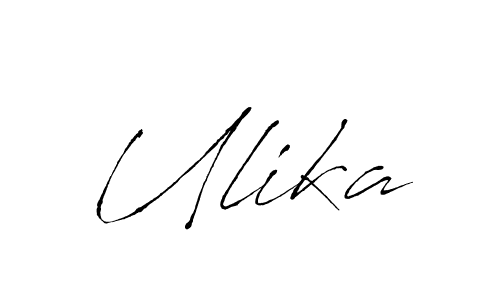 Use a signature maker to create a handwritten signature online. With this signature software, you can design (Antro_Vectra) your own signature for name Ulika. Ulika signature style 6 images and pictures png