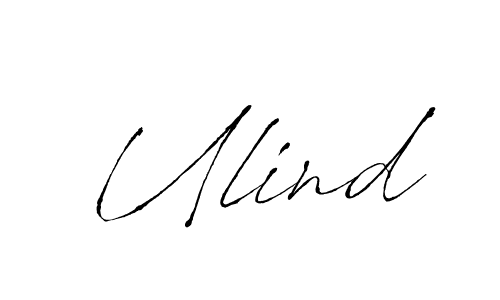 Create a beautiful signature design for name Ulind. With this signature (Antro_Vectra) fonts, you can make a handwritten signature for free. Ulind signature style 6 images and pictures png