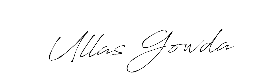 Ullas Gowda stylish signature style. Best Handwritten Sign (Antro_Vectra) for my name. Handwritten Signature Collection Ideas for my name Ullas Gowda. Ullas Gowda signature style 6 images and pictures png
