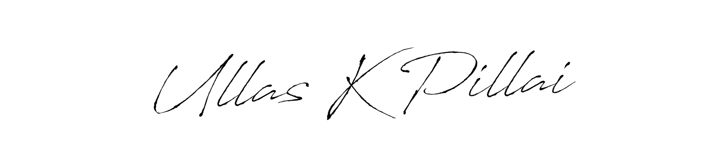 Use a signature maker to create a handwritten signature online. With this signature software, you can design (Antro_Vectra) your own signature for name Ullas K Pillai. Ullas K Pillai signature style 6 images and pictures png