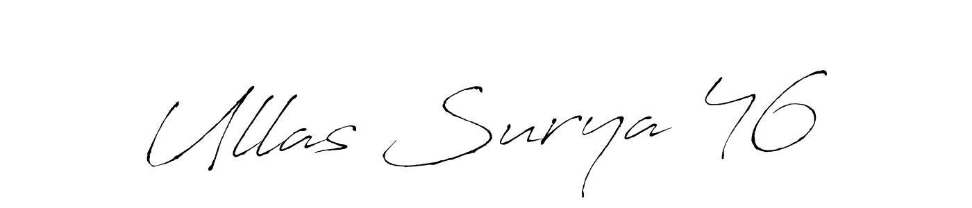 Antro_Vectra is a professional signature style that is perfect for those who want to add a touch of class to their signature. It is also a great choice for those who want to make their signature more unique. Get Ullas Surya 46 name to fancy signature for free. Ullas Surya 46 signature style 6 images and pictures png
