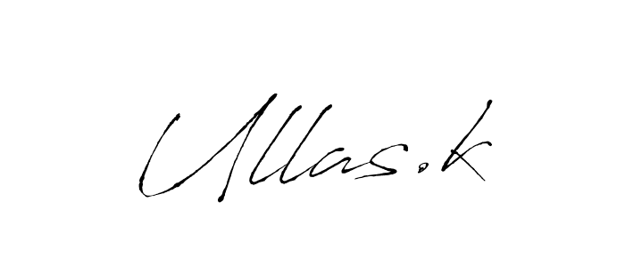 You should practise on your own different ways (Antro_Vectra) to write your name (Ullas.k) in signature. don't let someone else do it for you. Ullas.k signature style 6 images and pictures png