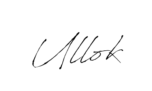 Use a signature maker to create a handwritten signature online. With this signature software, you can design (Antro_Vectra) your own signature for name Ullok. Ullok signature style 6 images and pictures png