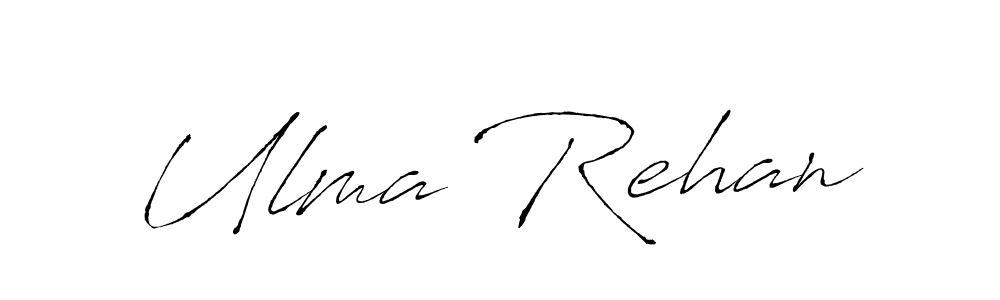 Ulma Rehan stylish signature style. Best Handwritten Sign (Antro_Vectra) for my name. Handwritten Signature Collection Ideas for my name Ulma Rehan. Ulma Rehan signature style 6 images and pictures png