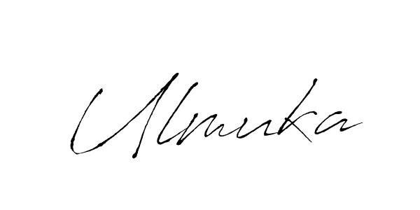 You should practise on your own different ways (Antro_Vectra) to write your name (Ulmuka) in signature. don't let someone else do it for you. Ulmuka signature style 6 images and pictures png