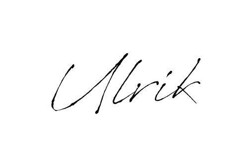 Make a beautiful signature design for name Ulrik. With this signature (Antro_Vectra) style, you can create a handwritten signature for free. Ulrik signature style 6 images and pictures png