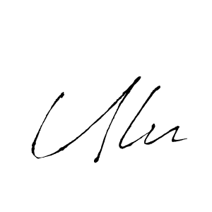 Design your own signature with our free online signature maker. With this signature software, you can create a handwritten (Antro_Vectra) signature for name Ulu. Ulu signature style 6 images and pictures png