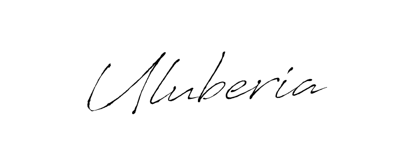 Similarly Antro_Vectra is the best handwritten signature design. Signature creator online .You can use it as an online autograph creator for name Uluberia. Uluberia signature style 6 images and pictures png