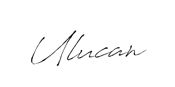 Make a beautiful signature design for name Ulucan. With this signature (Antro_Vectra) style, you can create a handwritten signature for free. Ulucan signature style 6 images and pictures png