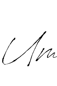 Make a beautiful signature design for name Um. With this signature (Antro_Vectra) style, you can create a handwritten signature for free. Um signature style 6 images and pictures png