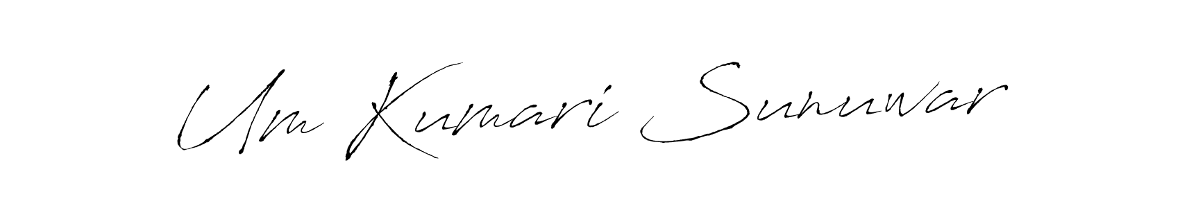 You should practise on your own different ways (Antro_Vectra) to write your name (Um Kumari Sunuwar) in signature. don't let someone else do it for you. Um Kumari Sunuwar signature style 6 images and pictures png