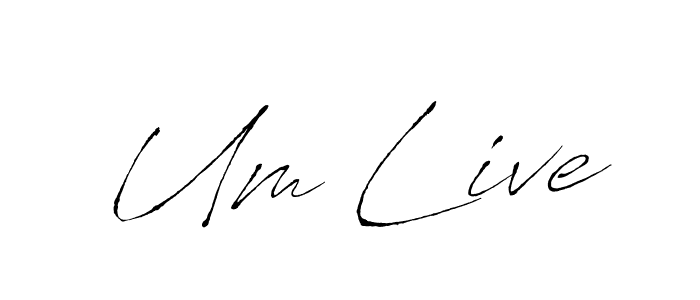 How to Draw Um Live signature style? Antro_Vectra is a latest design signature styles for name Um Live. Um Live signature style 6 images and pictures png