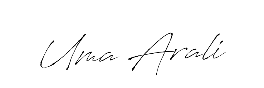 Design your own signature with our free online signature maker. With this signature software, you can create a handwritten (Antro_Vectra) signature for name Uma Arali. Uma Arali signature style 6 images and pictures png