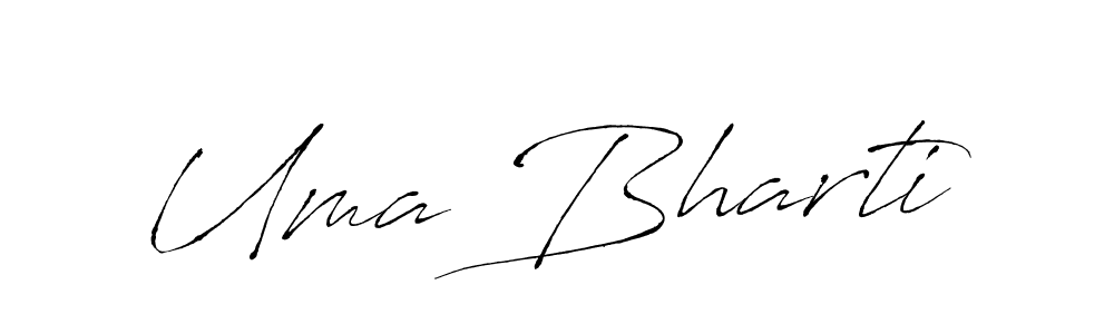 You should practise on your own different ways (Antro_Vectra) to write your name (Uma Bharti) in signature. don't let someone else do it for you. Uma Bharti signature style 6 images and pictures png