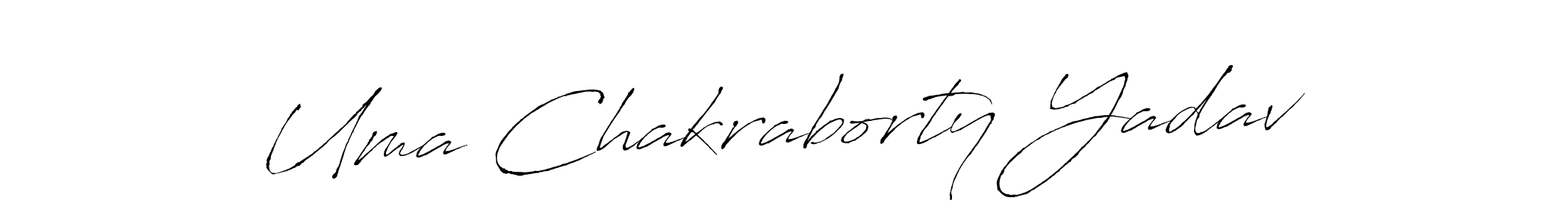 Make a beautiful signature design for name Uma Chakraborty Yadav. Use this online signature maker to create a handwritten signature for free. Uma Chakraborty Yadav signature style 6 images and pictures png