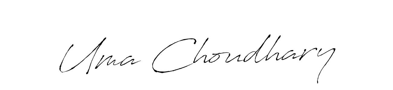 Create a beautiful signature design for name Uma Choudhary. With this signature (Antro_Vectra) fonts, you can make a handwritten signature for free. Uma Choudhary signature style 6 images and pictures png