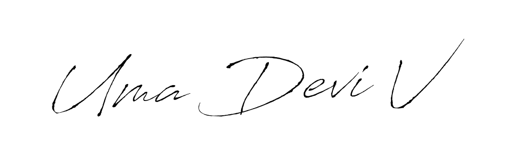 This is the best signature style for the Uma Devi V name. Also you like these signature font (Antro_Vectra). Mix name signature. Uma Devi V signature style 6 images and pictures png