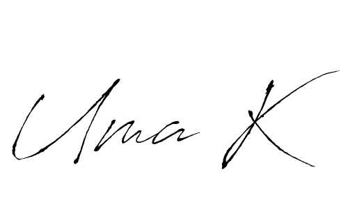 Also we have Uma K name is the best signature style. Create professional handwritten signature collection using Antro_Vectra autograph style. Uma K signature style 6 images and pictures png