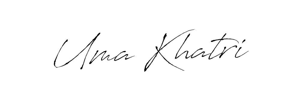 How to make Uma Khatri name signature. Use Antro_Vectra style for creating short signs online. This is the latest handwritten sign. Uma Khatri signature style 6 images and pictures png